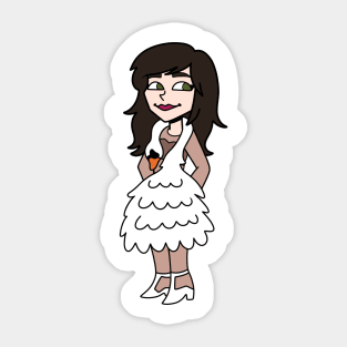 Björk (Swan Dress) Sticker